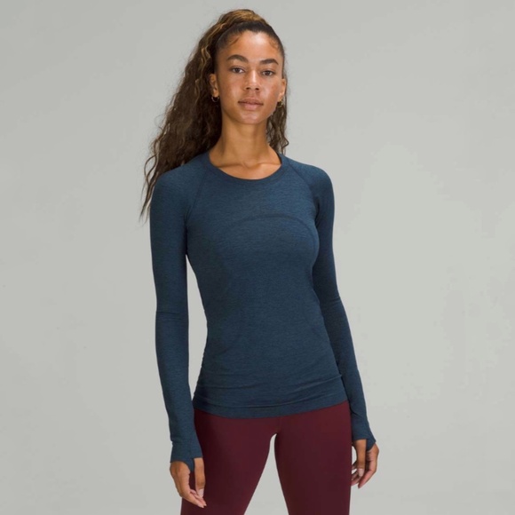 Lululemon Swiftly Tech Long Sleeve Shirt 2.0 True Navy / Iron Blue - Picture 1 of 12